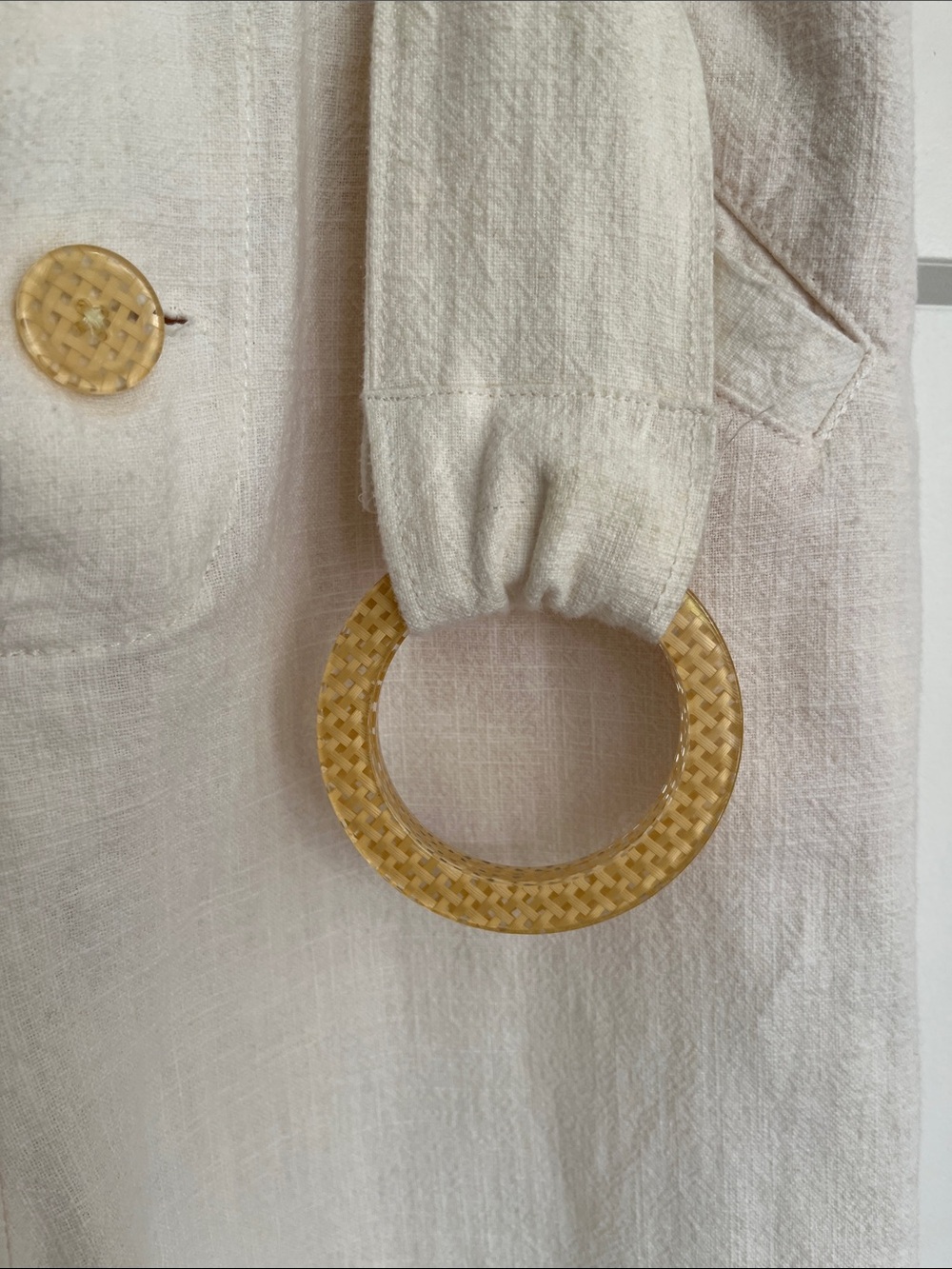 Anthropologie Cape Cod Cream Ivory Jumpsuit - Size 8 - EUC - Picture 7 of 10